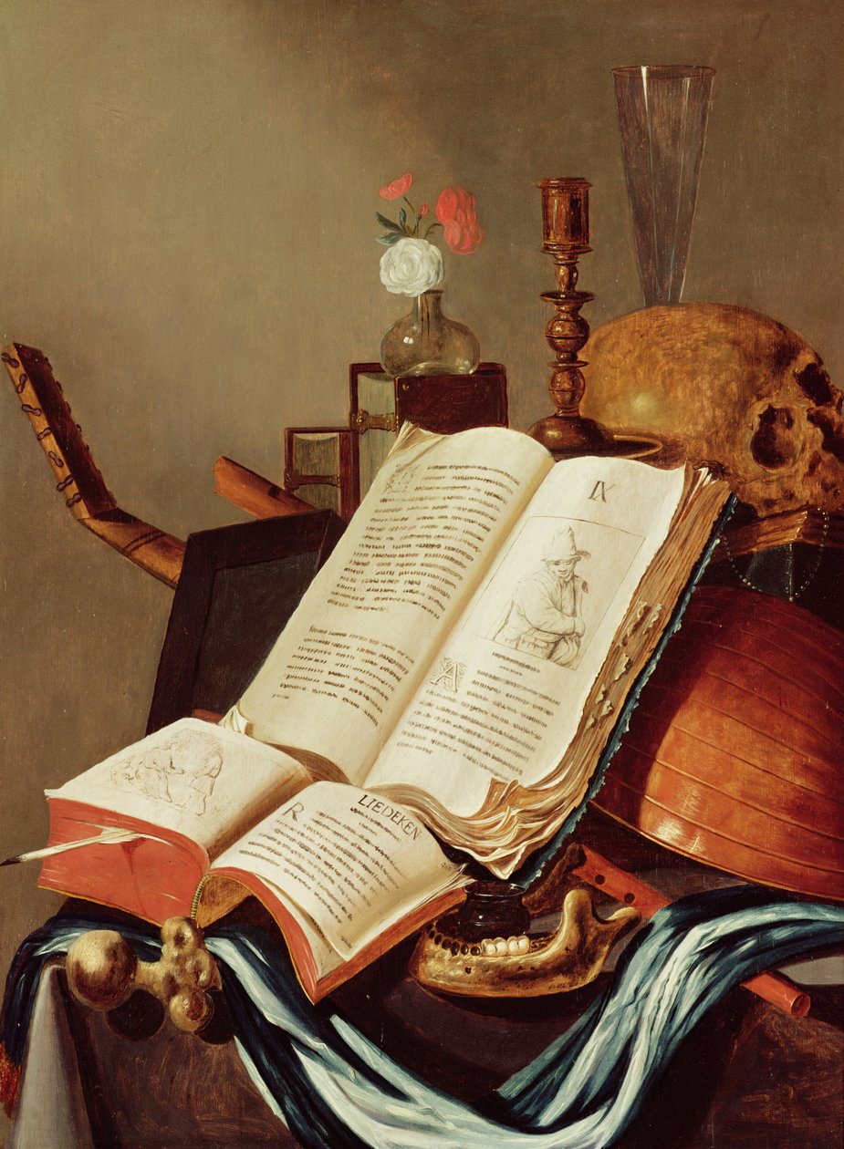 Vanitas Stilleben af Edwaert Colyer or Collier