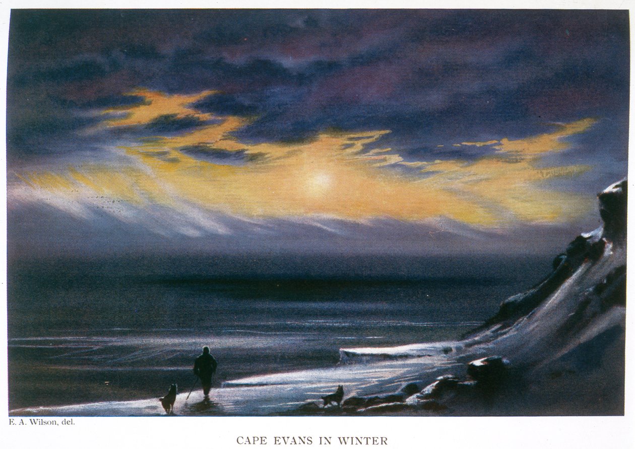 Cape Evans om vinteren af Edward Adrian Wilson