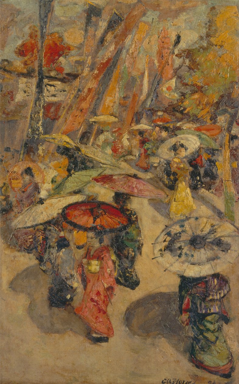 Gadescene, Tokyo af Edward Atkinson Hornel