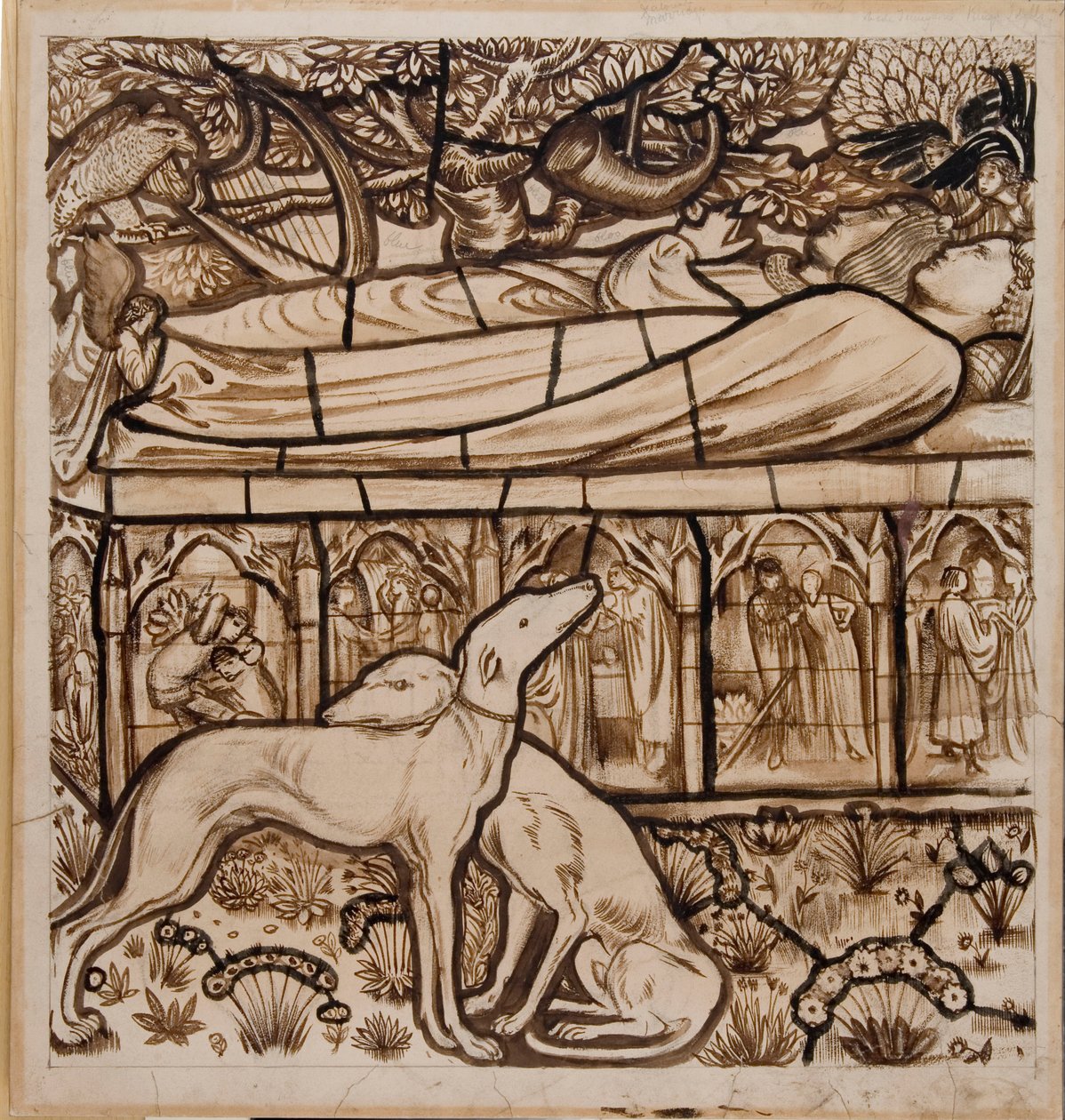 Tristrams og Iseults grav af Edward Burne Jones