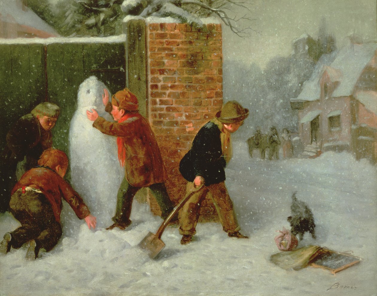Snemanden (olie) af Edward Charles Barnes