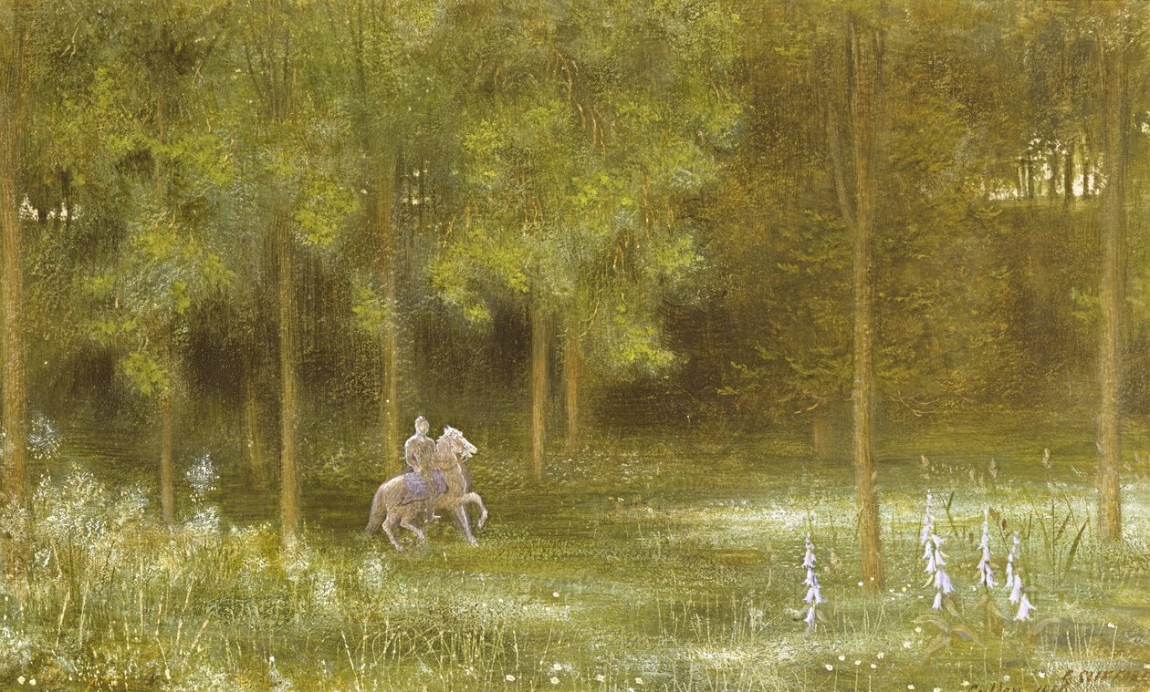 Ridder i et landskab af Edward Clifford