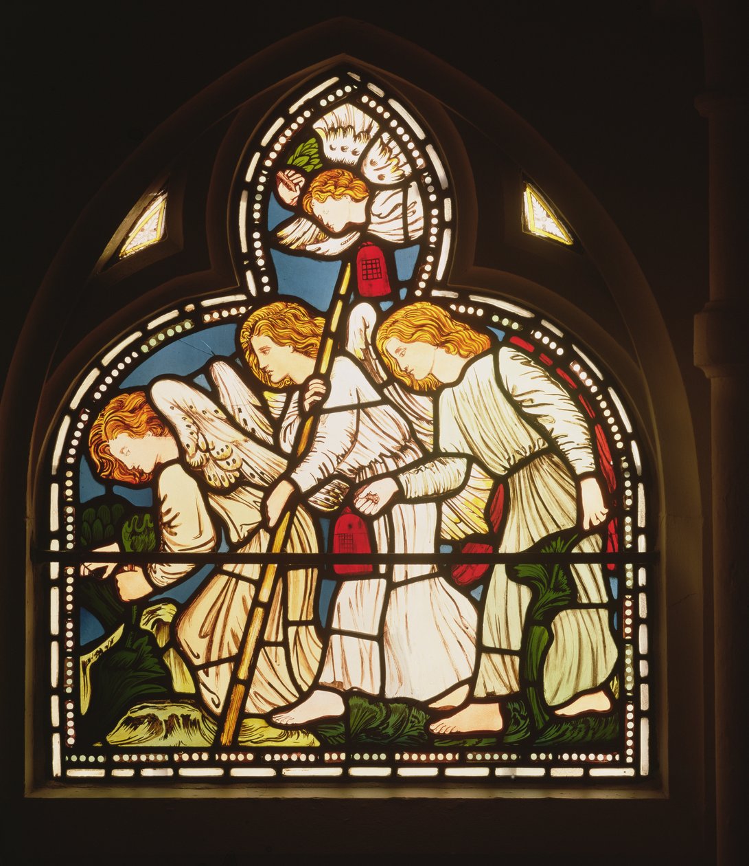 Engle, 1862 (glasmaleri) af Edward Burne Jones