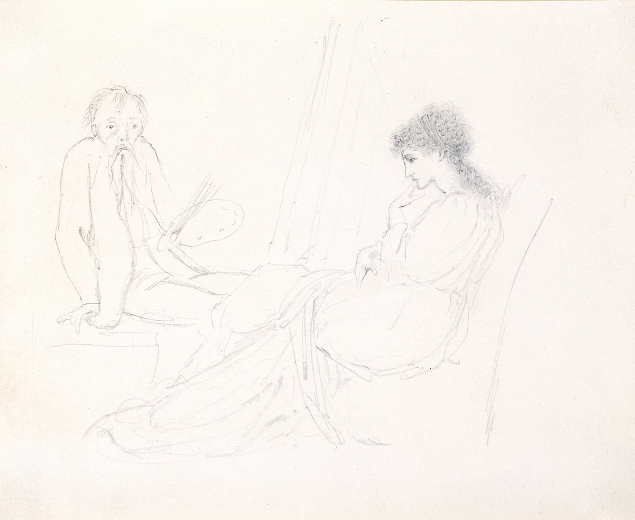 Kunstneren og Maria af Edward Burne Jones