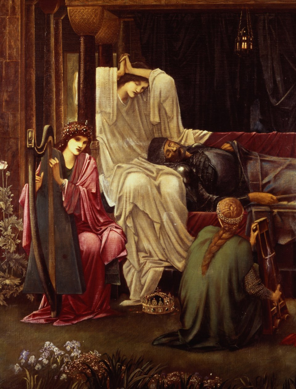 Arthurs sidste søvn i Avalon (detaljer), 1881-98 af Edward Burne Jones