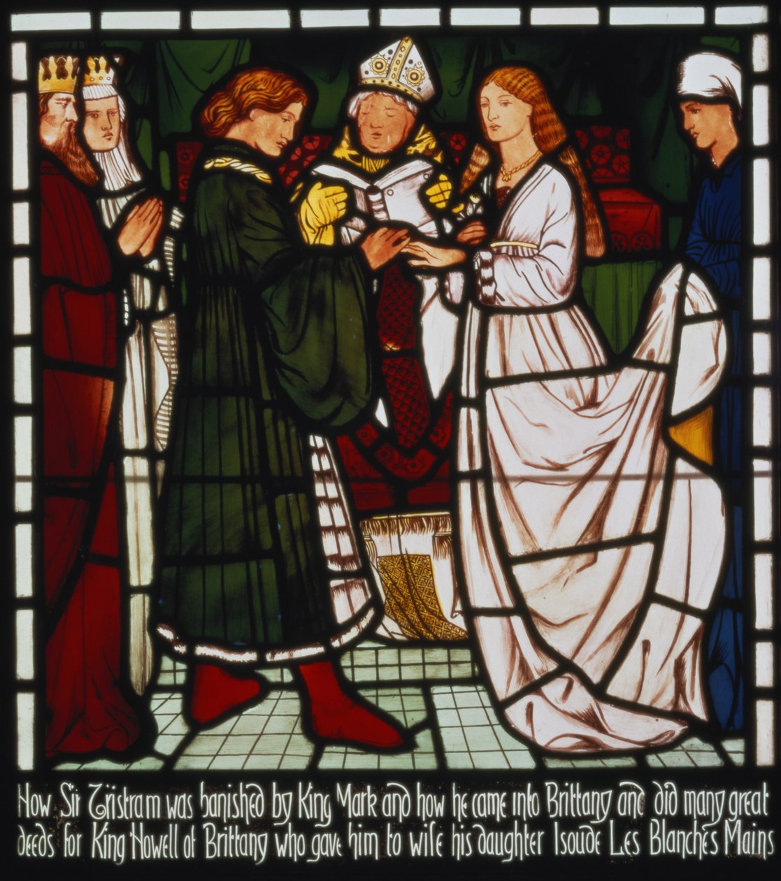 Ægteskabet mellem Tristan og Isolde fra de hvide hænder, datter af herskeren over Bretagne, fra 