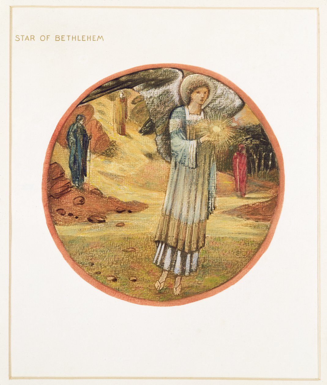 Blomsterbogen: WW. Bethlehemsstjerne, 1905 (litografi med gouache på papir) af Edward Burne Jones