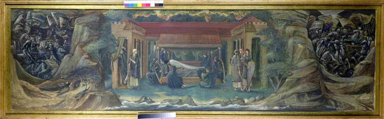 Arthurs søvn i Avalon, 1894 (gouache) af Edward Burne Jones