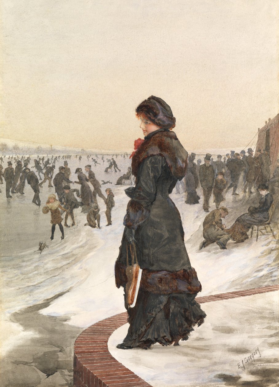 Skateren (wc og kropsfarve på papir) af Edward John Gregory