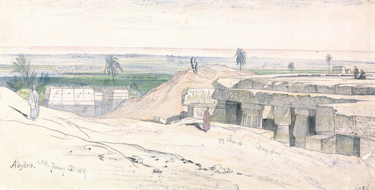 Abydos, kl. 13.00-12. januar 1867 (134) af Edward Lear