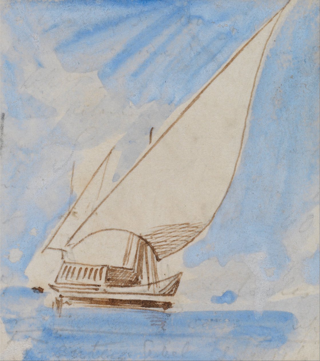Båd på Nilen af Edward Lear