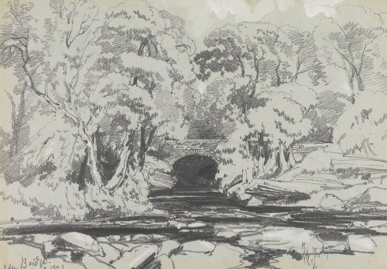 Calder Bridge af Edward Lear