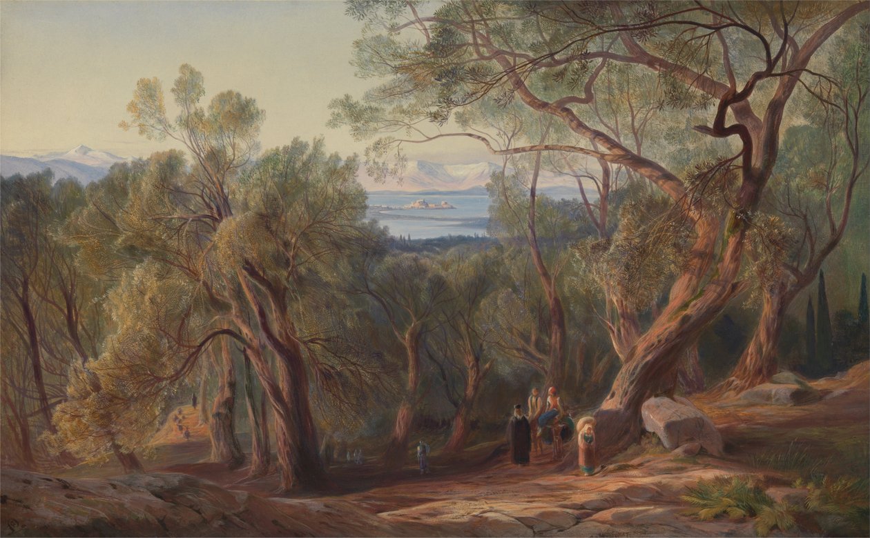 Korfu fra Santa Decca af Edward Lear