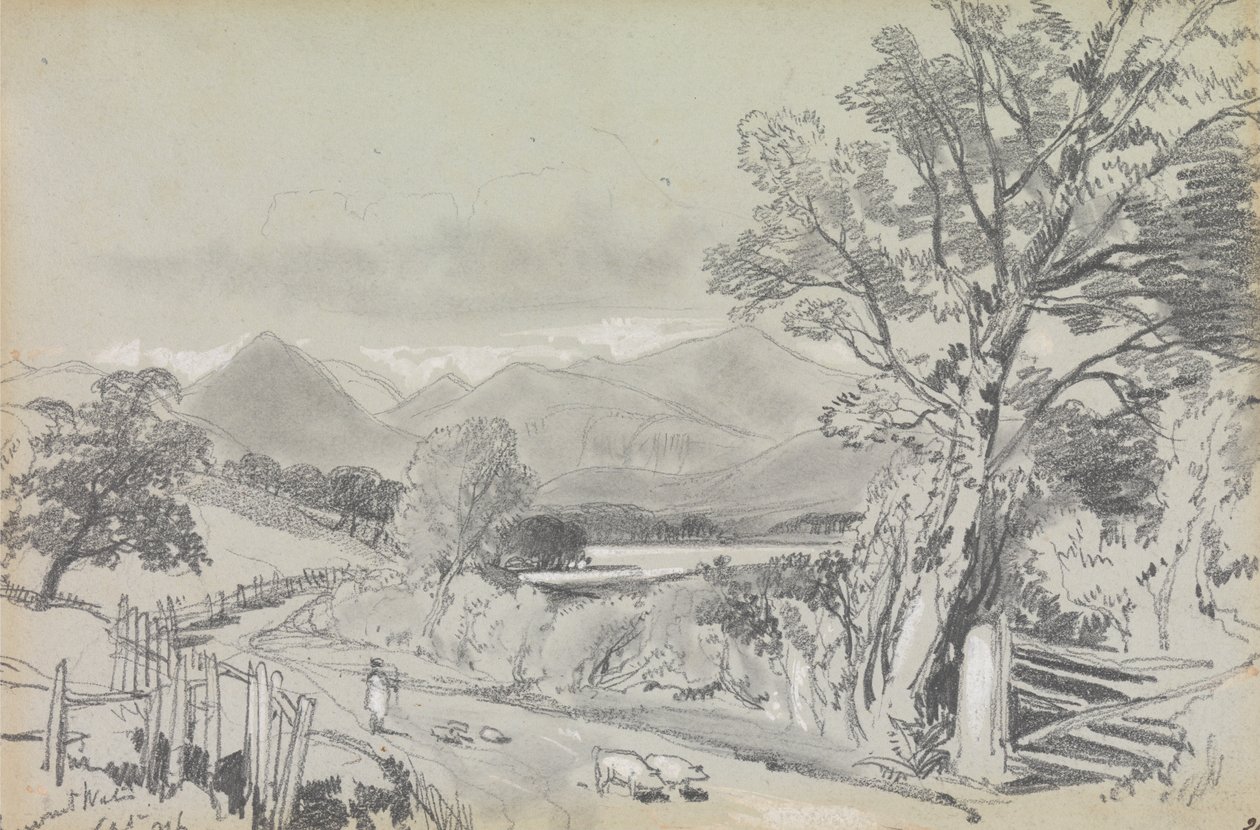 Derwentwater, september 1836 af Edward Lear