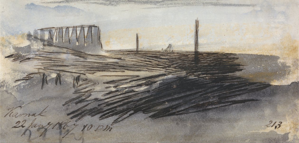 Karnak, kl. 22.00-22. januar 1867 (213) af Edward Lear