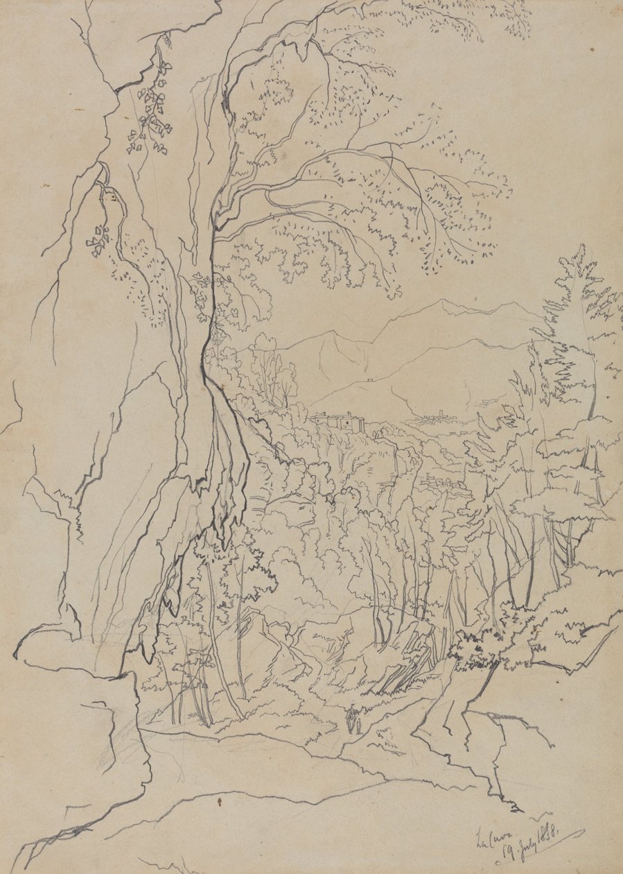 La Cava, 19. juli 1838 af Edward Lear
