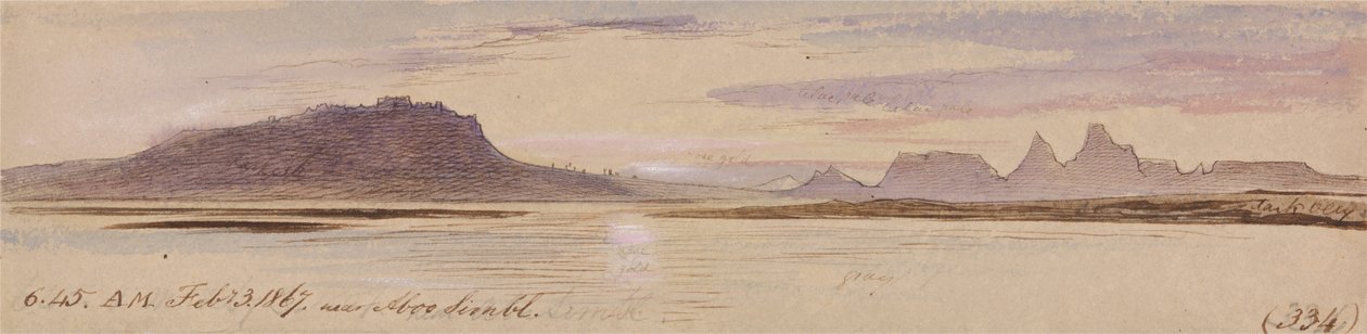 I nærheden af Abu Simbel af Edward Lear