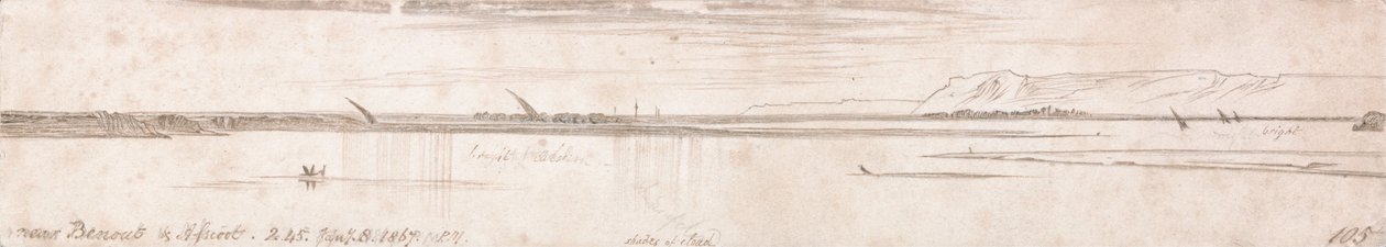 I nærheden af Benout und Assioot af Edward Lear