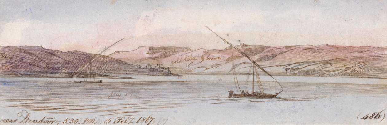 I nærheden af Dendour af Edward Lear