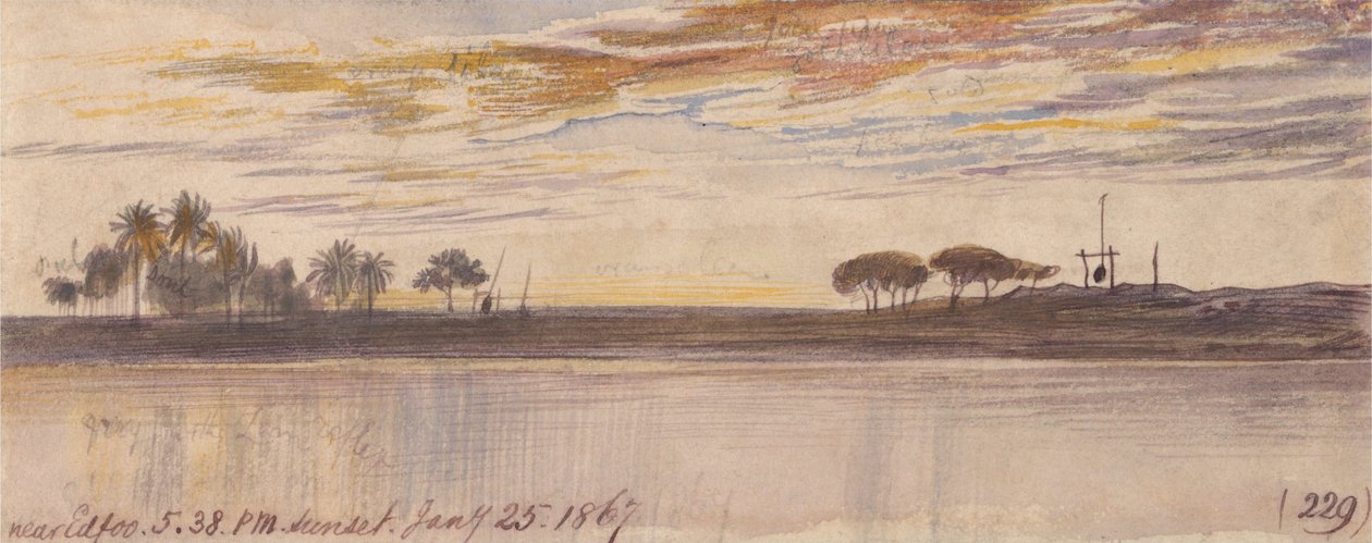 I nærheden af Edfu af Edward Lear