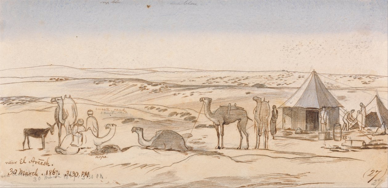 I nærheden af El Areesh, kl. 15.30, 30. marts 1867 (27) af Edward Lear