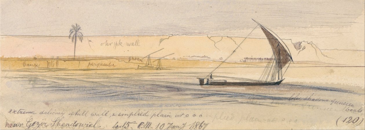 I nærheden af ​​Gezir Shendowiel af Edward Lear