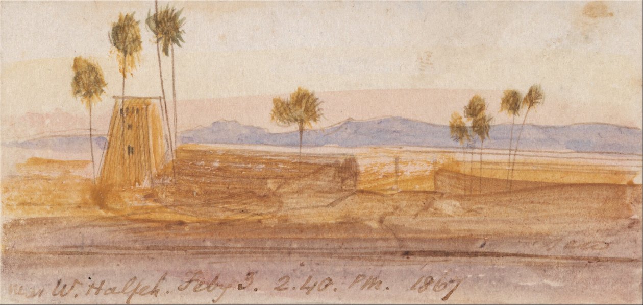 I nærheden af Wady Halfeh af Edward Lear
