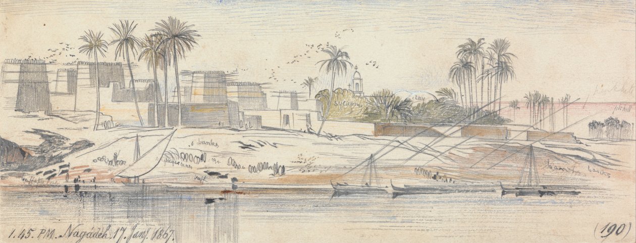 Negadeh, kl. 13.45, 17. januar 1867 (190) af Edward Lear