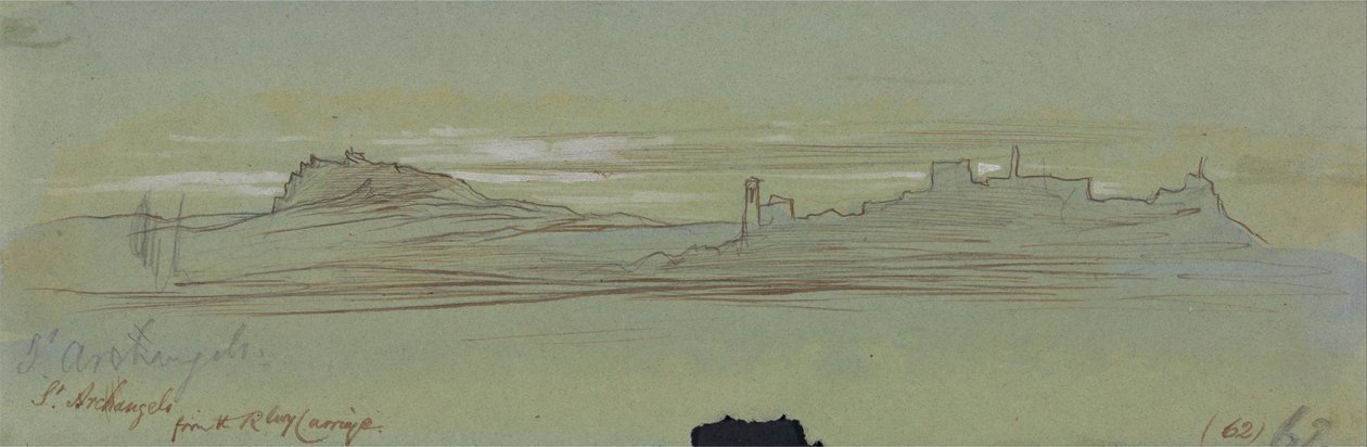 St. Archangelo, fra jernbanevognen af Edward Lear