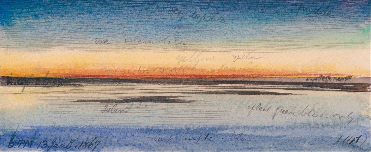 Solnedgang langs Nilen af Edward Lear
