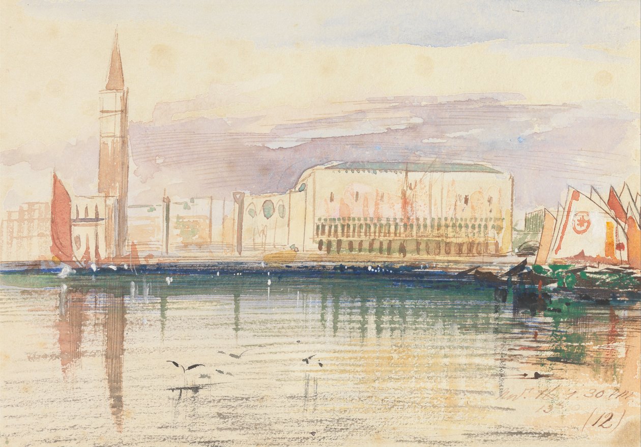 Venedig, Doges -paladset af Edward Lear