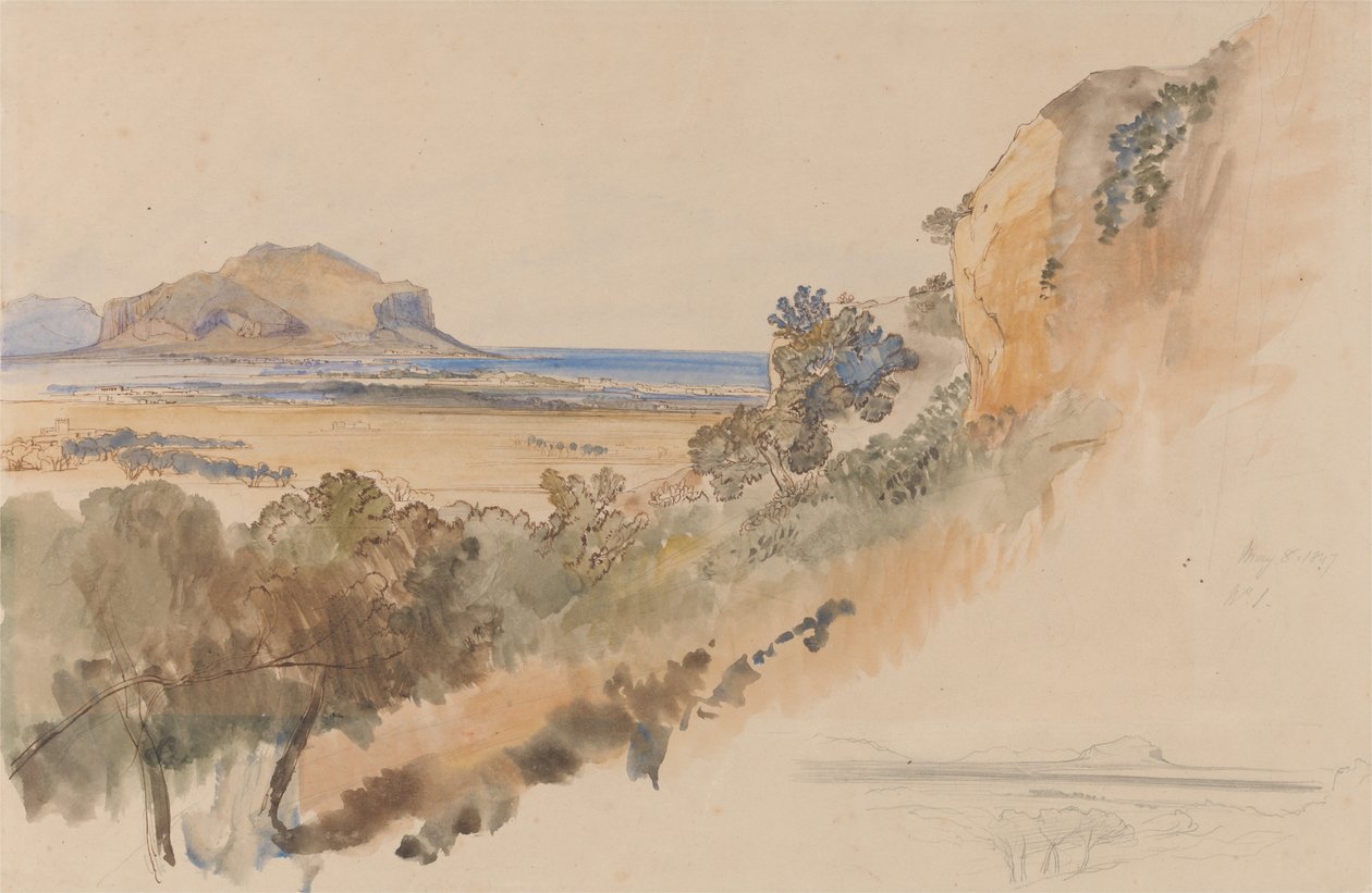 Udsigt nær Palermo af Edward Lear