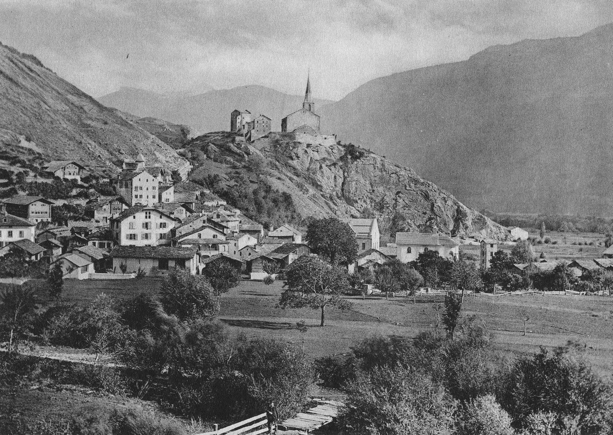 Raron im Wallis af Edward Whymper