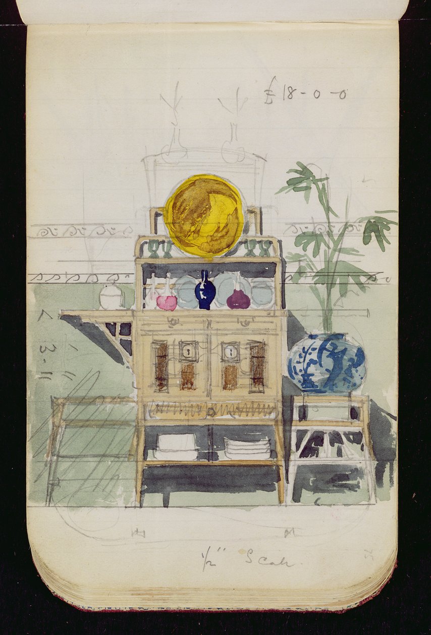 Design til en skænk, ca. 1860