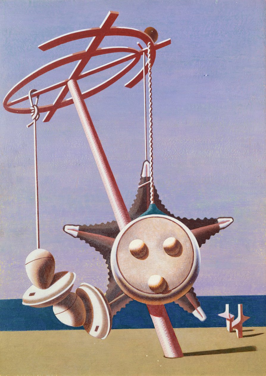 Enigma (olie på lærred) af Edward Alexander Wadsworth