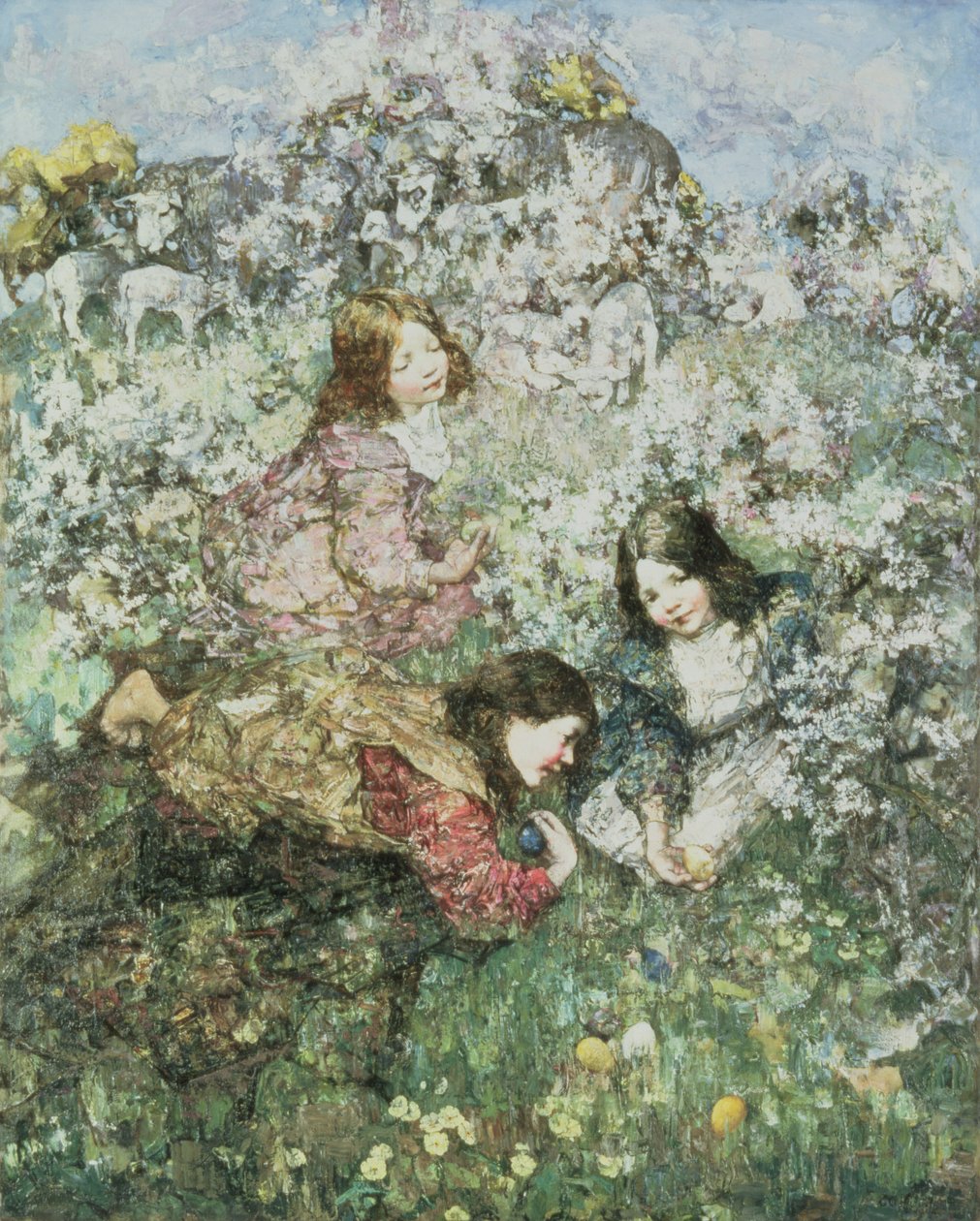 Påskeæg (olie på lærred) af Edward Atkinson Hornel