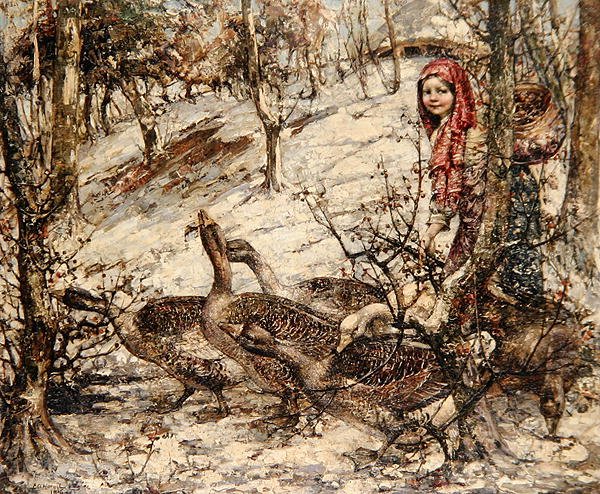 Gåsepigen af Edward Atkinson Hornel