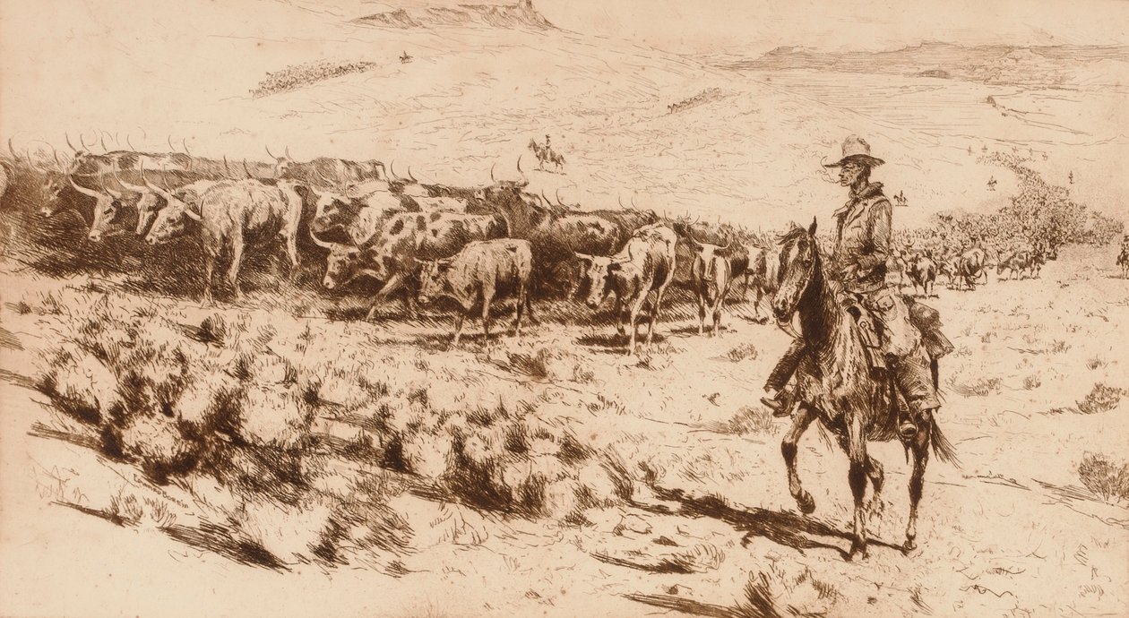 Trail Herd (nr. 2) af Edward Borein