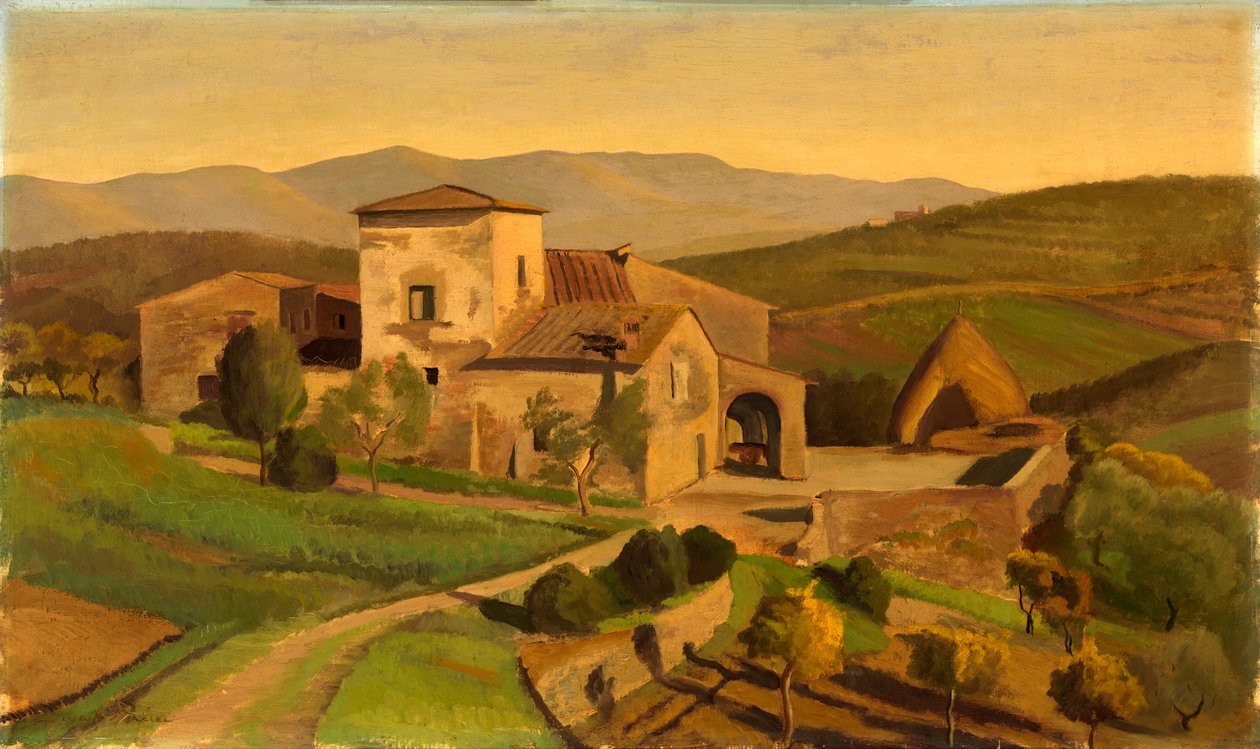 En toscansk gård, ca. 1926-1931. af Edward Bruce