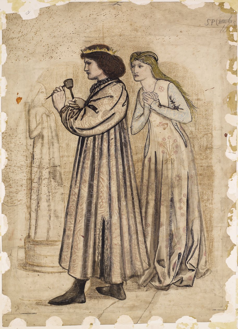 Kong Renés bryllupsrejse - Skulptur af Edward Burne Jones