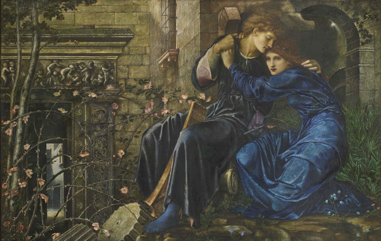 Kærlighed blandt ruinerne, 1870-1873. af Edward Burne Jones
