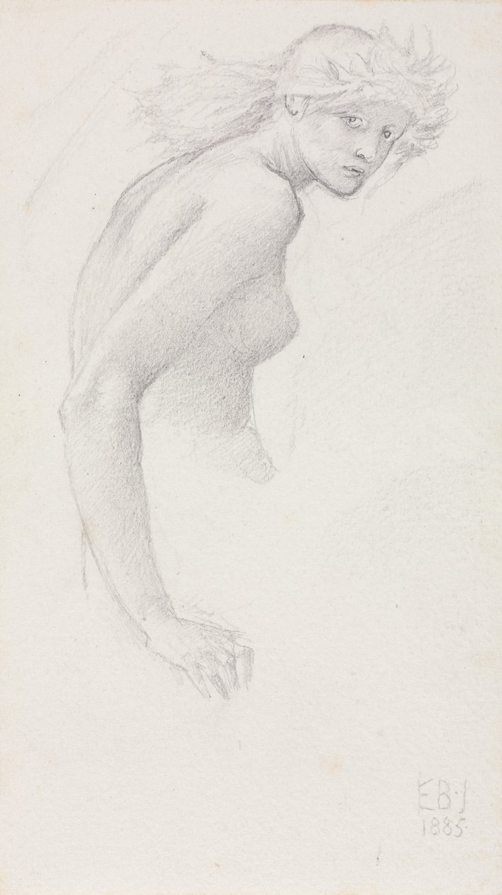 Studie af en kvindeskikkelse, 1885. af Edward Burne Jones
