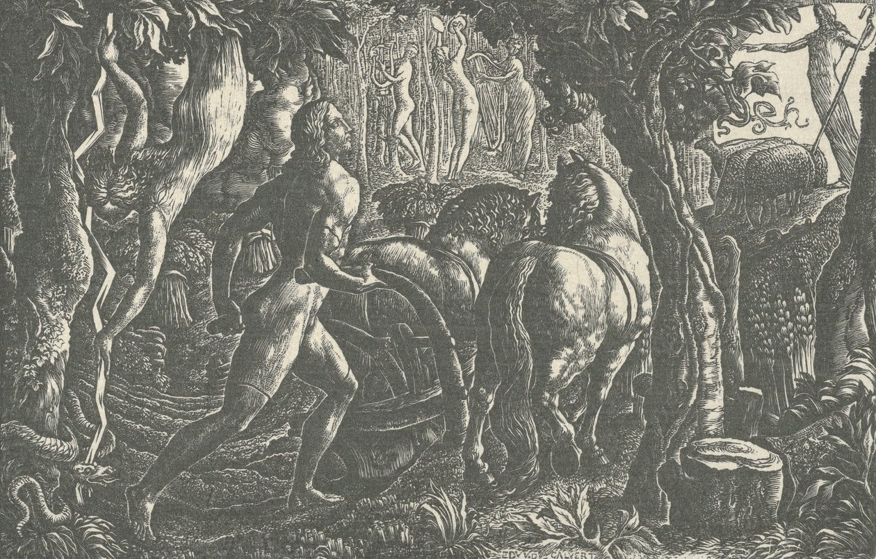 Plovmanden, 1827. af Edward Calvert