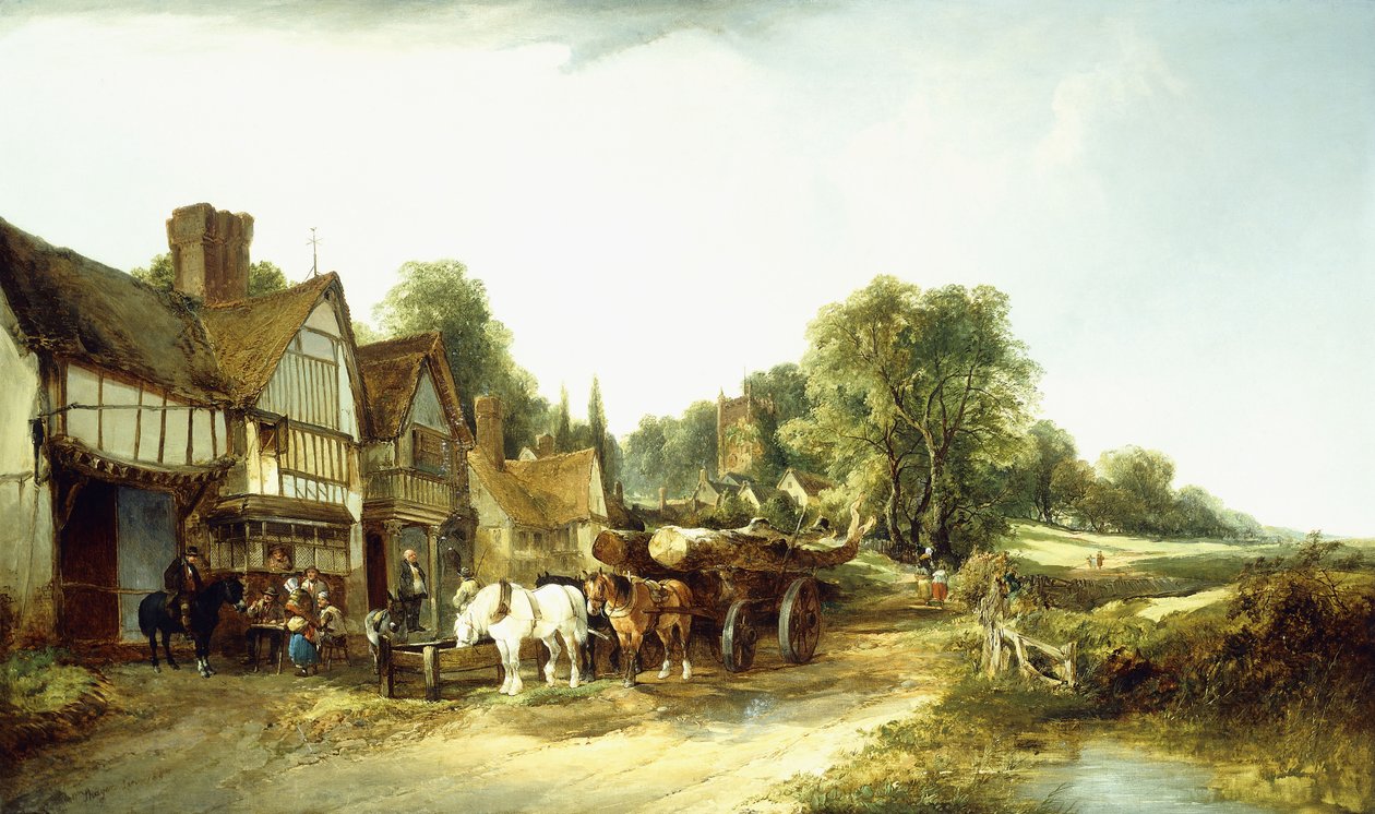 Trævognen, 1845 af Edward Charles Williams