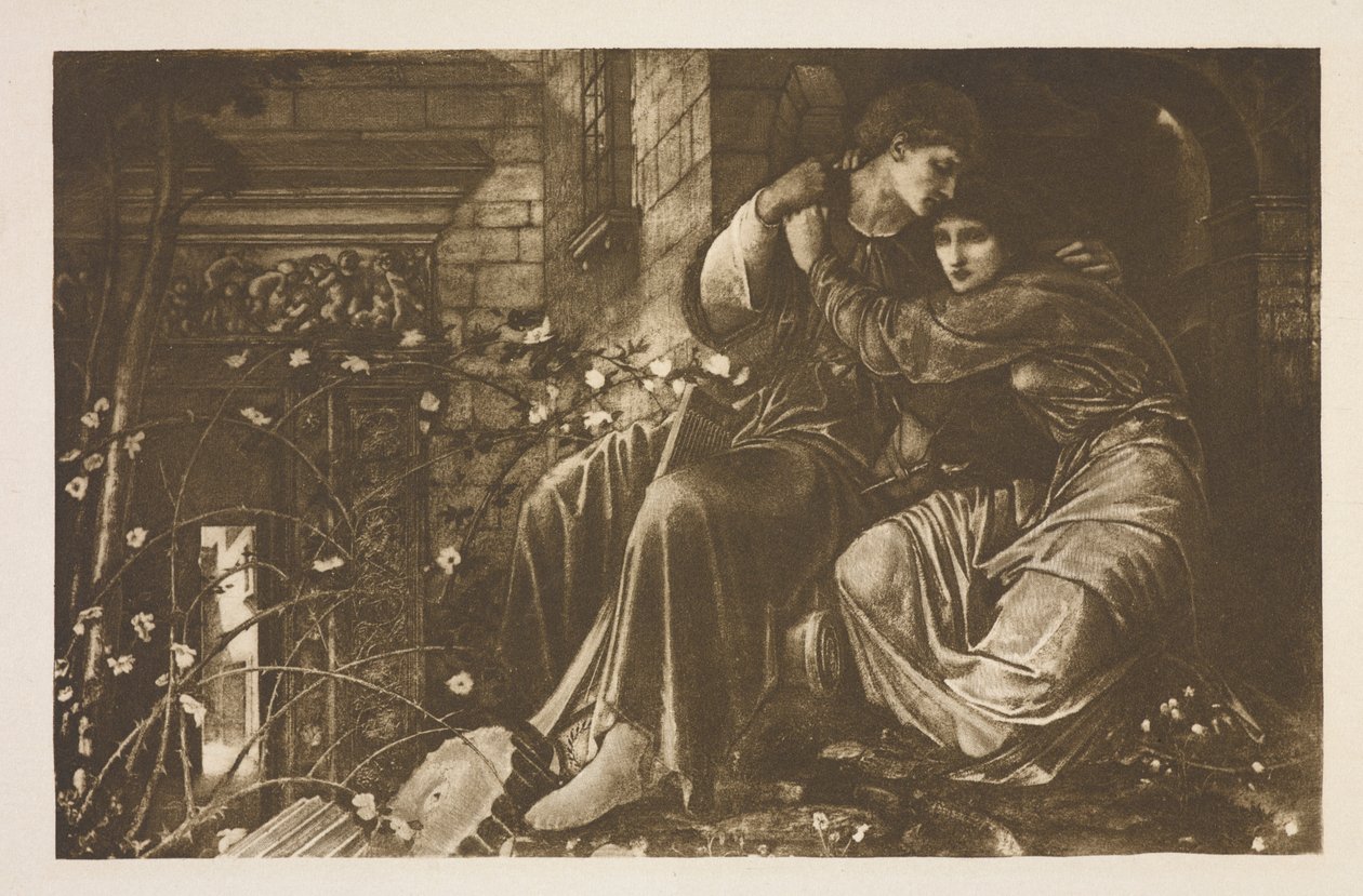 Kærlighed blandt ruinerne af Edward Coley (after) Burne Jones