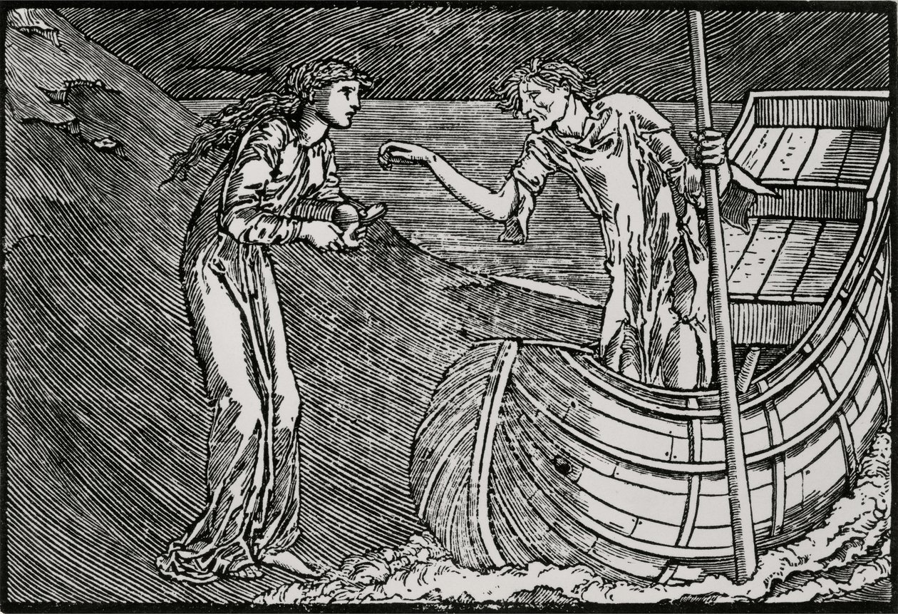 Charons honorar af Edward Coley (after) Burne Jones