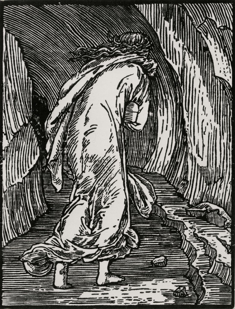 Går ind i helvede af Edward Coley (after) Burne Jones