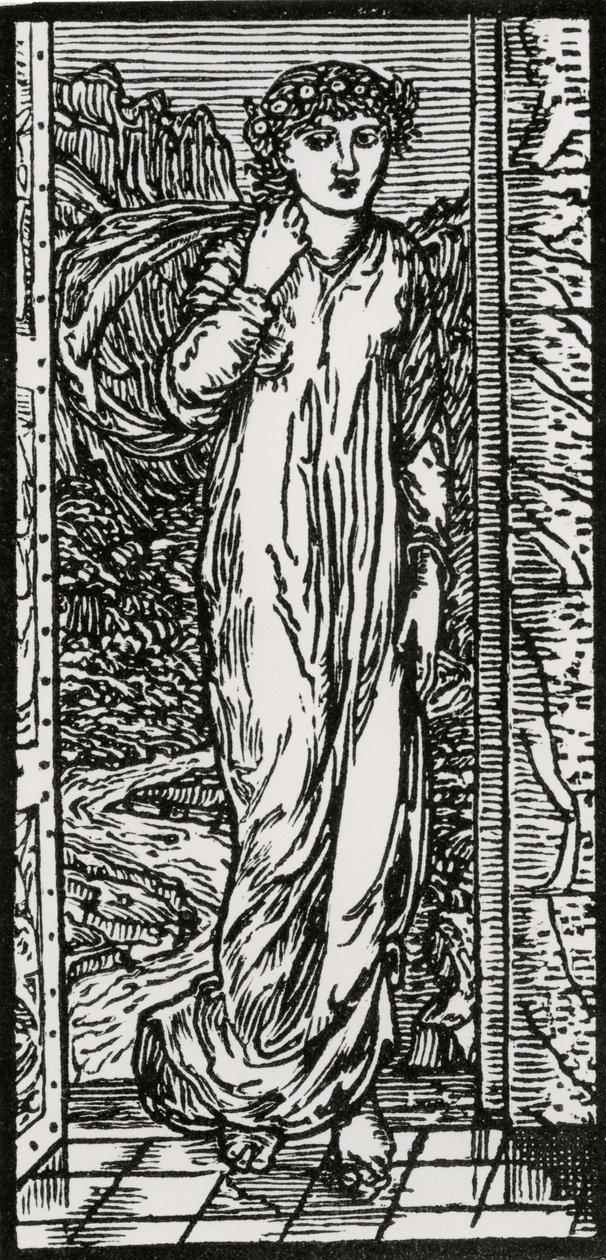 Psyke i haven af Edward Coley (after) Burne Jones