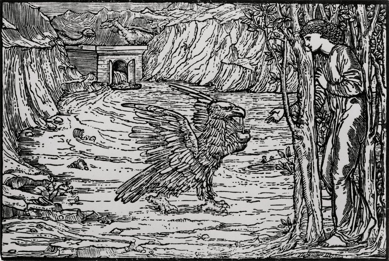 Det sorte vand af Edward Coley (after) Burne Jones
