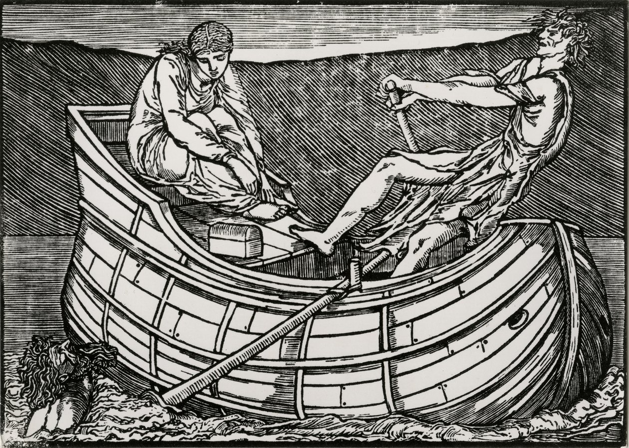 Hovedet rejser sig af Edward Coley (after) Burne Jones